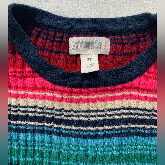Girls Gymboree sweater knit rib, dress multicolor size 2T - Picture 2 of 4